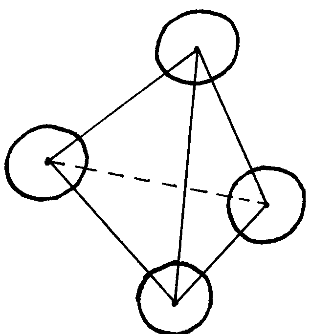 The image of the Einstein cross may be the two-dimensional image of a tetrahedron.